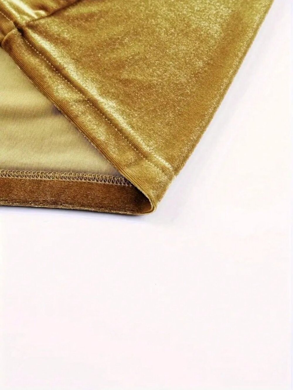 Gold Casual Women's Plush Mid-Length Coat - Picture 4 of 5